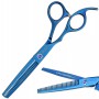 GEPARD Degażówki nożyczki praworęczne 6,0 Neonix offset fryzjerskie do strzyżenia włosów do salonu linia Superior