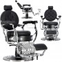 Fotel fryzjerski barberski hydrauliczny do salonu fryzjerskiego barber shop Silver Jack Barberking