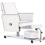 Fotel kosmetyczny do pedicure King odchylany z masażerem stóp do salonu spa biały produkt złożony - 2