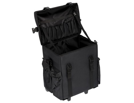Profesjonalna torba walizka fryzjerska kuferek na akcesoria fryzjerskie czarna - 7