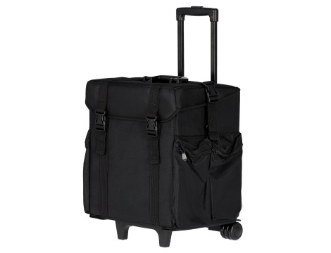 Profesjonalna torba walizka fryzjerska kuferek na akcesoria fryzjerskie czarna - 6